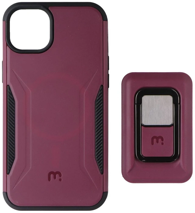 Alt view image 3 of 4 - MyBat Pro Stealth Series Case with MagKick for Apple iPhone 14 Plus - Plum