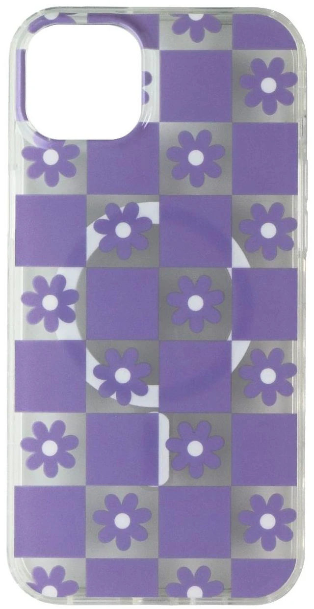 Alt view image 2 of 3 - MyBat Pro Mood Series Case for MagSafe for iPhone 14 Plus - Retro Purple Floral