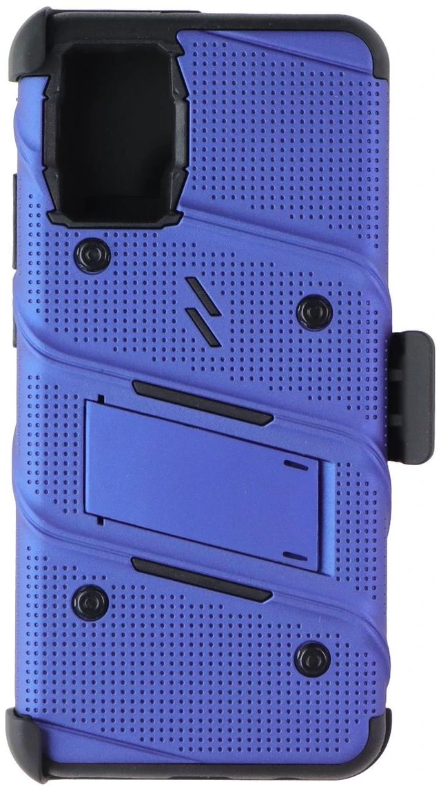 Alt view image 3 of 7 - Zizo BOLT Series Case and Holster for Samsung Galaxy A02s - Blue/Black