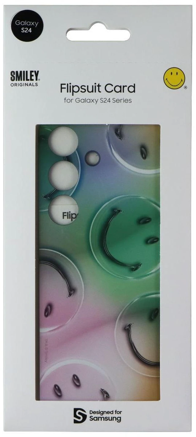 Main image of Samsung Interactive Flipsuit Card for Galaxy S24 - Smiley Bubble / Green