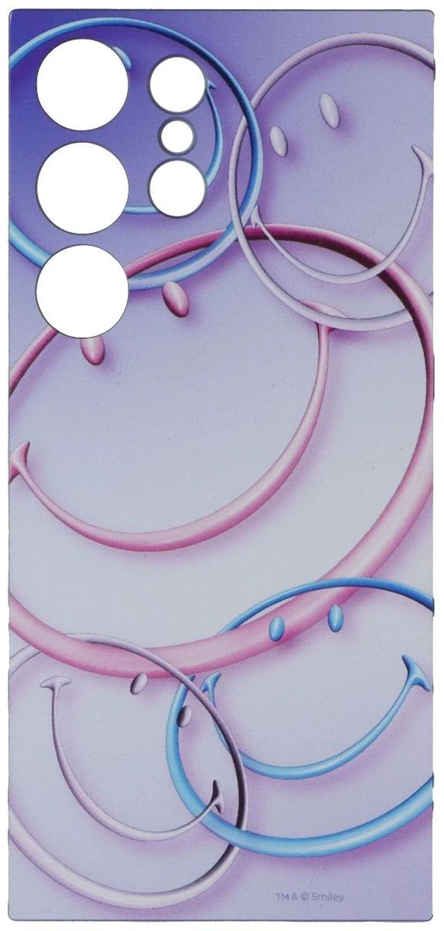 Main image of Samsung Smiley Ring Flipsuit Interactive Card for Galaxy S24 Ultra - Purple