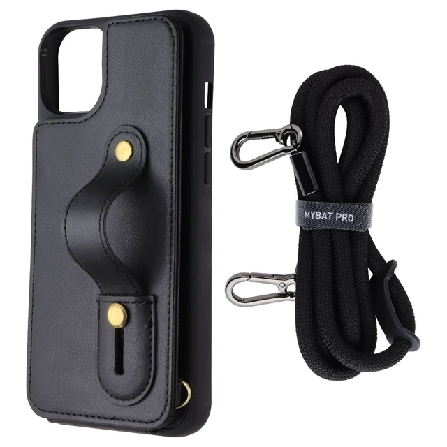 Main image of Mybat Pro Clutch Series Crossbody Wallet Case for Apple iPhone 15 Plus - Black
