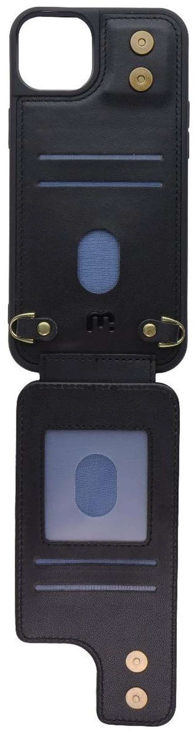 Alt view image 3 of 5 - Mybat Pro Clutch Series Crossbody Wallet Case for Apple iPhone 15 Plus - Black