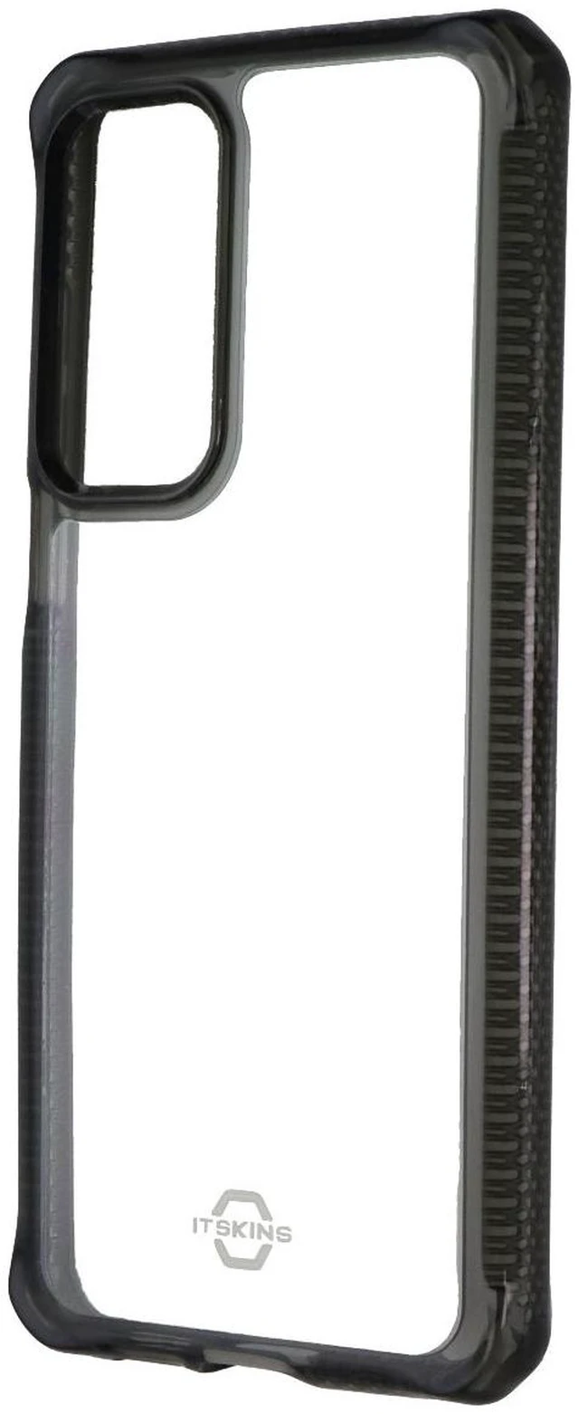 Main image of ITSKINS Hybrid_R Series Clear Case for Motorola Edge (2021) - Black / Clear