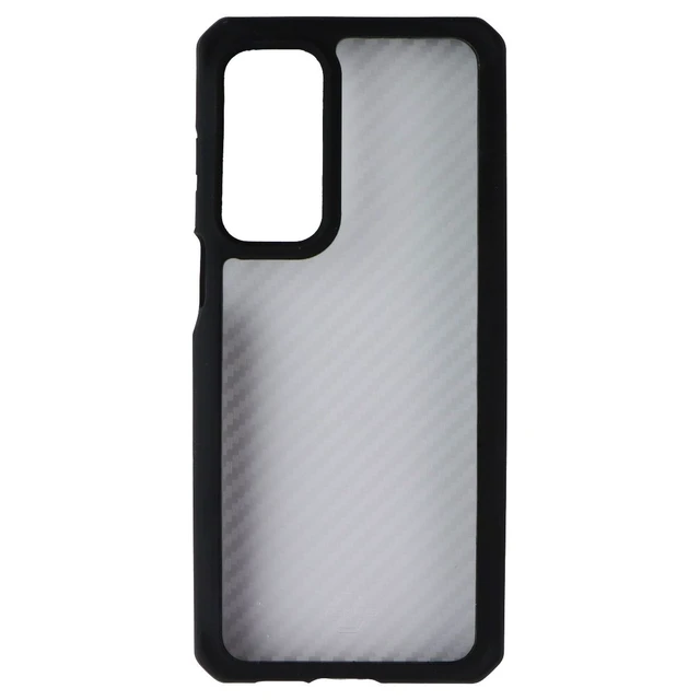 Alt view image 2 of 3 - ITSKINS Hybrid TEK Series Case for Motorola Edge (2021) - Black / Transparent