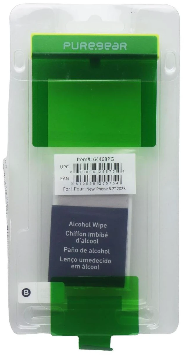 Main image of PureGear Tempered Glass Screen Protector for iPhone 15 Plus - Clear (BULK)