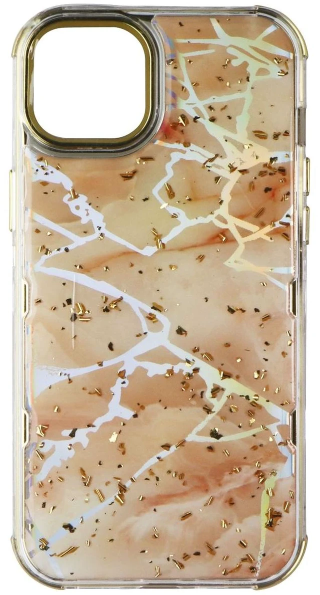 Alt view image 2 of 3 - MyBat Pro Tuff Series Case for Apple iPhone 14 Plus - Pale Yellow / Silver