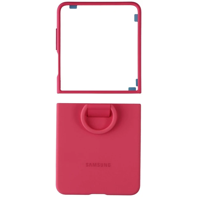Alt view image 2 of 3 - Samsung Official Ring Case (Silicone) for Galaxy Z Flip7 - Coral Red