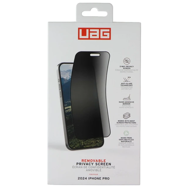 Main image of Urban Armor Gear Removable Privacy Screen for Apple iPhone 16 Pro