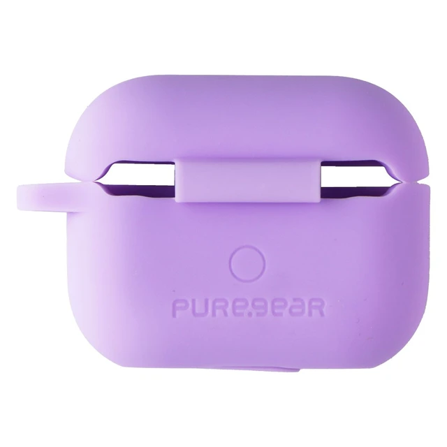 Alt view image 3 of 5 - PureGear Silicone Case + Magnetic Strap for Apple AirPods Pro 2nd Gen - Purple