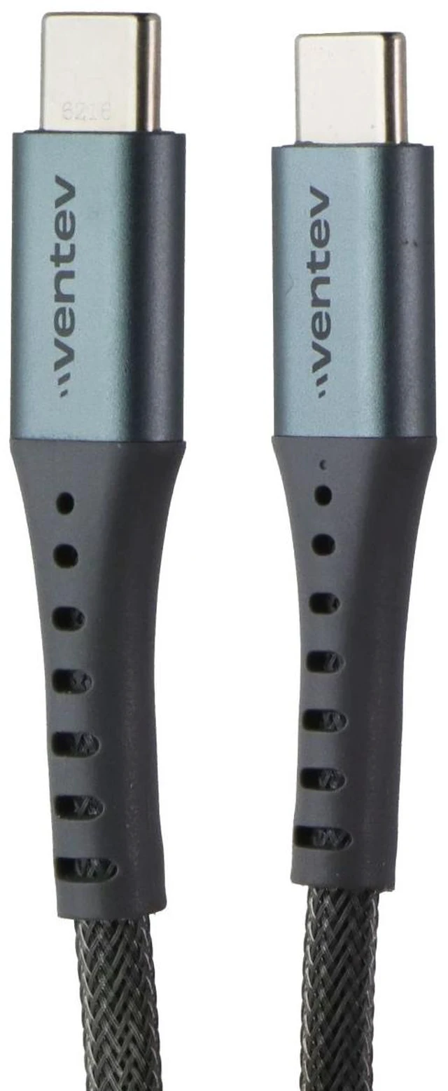 Main image of Ventev 10 Foot Alloy Ultra Durable High Speed USB-C to USB-C Cable - Gray