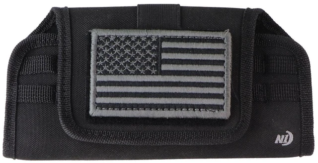 Alt view image 2 of 6 - Nite Ize Horizontal Clip Case Universal Holster (XXL) - Black/USA Patch