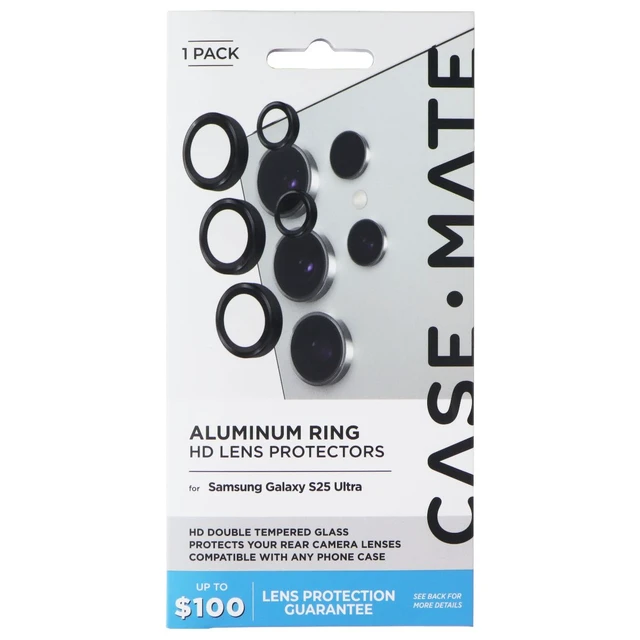 Main image of Case-Mate Aluminum Ring HD Lens Protectors for Samsung Galaxy S25 Ultra - Black