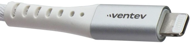 Alt view image 2 of 5 - Ventev 10 Foot Alloy USB-C to Lightning 8-Pin Ultra Durable Cable - White