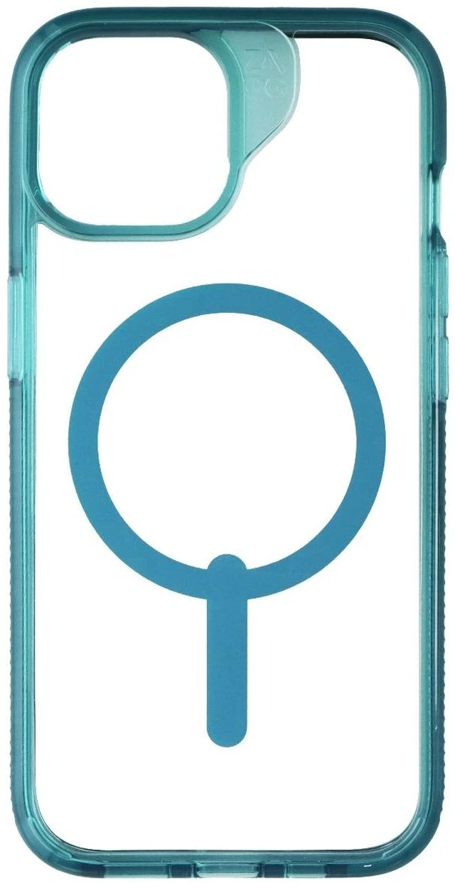 Alt view image 2 of 3 - ZAGG Santa Cruz Snap Case for MagSafe for Apple iPhone 16e/15/14/13 - Retro Blue