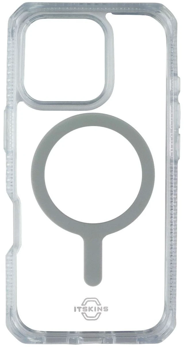 Alt view image 2 of 3 - ITSKINS Hybrid_R // Mood Case for MagSafe for Apple iPhone 16 Pro - Clear/Purple