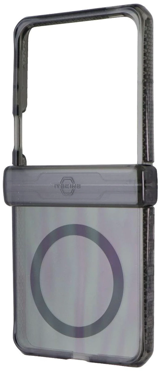 Main image of ITSKINS Hybrid R Clear Hinge Magnetic Case for Samsung Galaxy Z Flip7 - Smoke