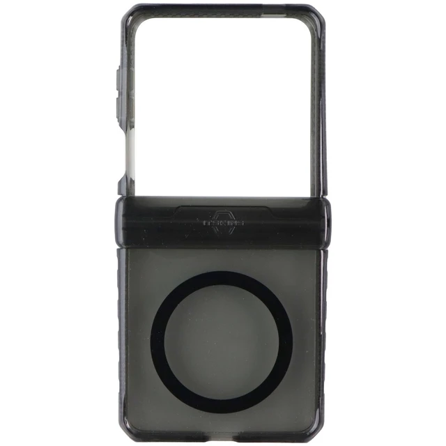 Alt view image 2 of 3 - ITSKINS Hybrid R Clear Hinge Magnetic Case for Samsung Galaxy Z Flip7 - Smoke