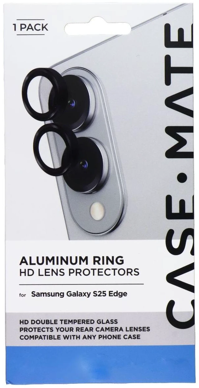 Main image of Case-Mate Aluminum Ring HD Lens Protectors for Samsung Galaxy S25 Edge - Black