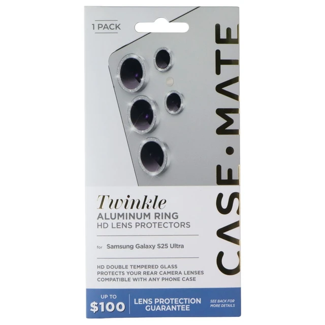 Main image of Case-Mate Twinkle Aluminum Ring HD Lens Protectors for Samsung Galaxy S25 Ultra
