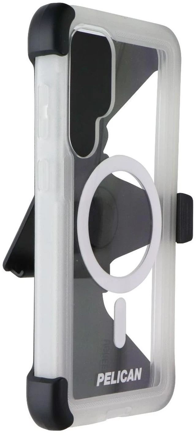 Alt view image 2 of 5 - Pelican Voyager Magnetic Case + Holster for Samsung Galaxy S25+ (Plus) - Clear