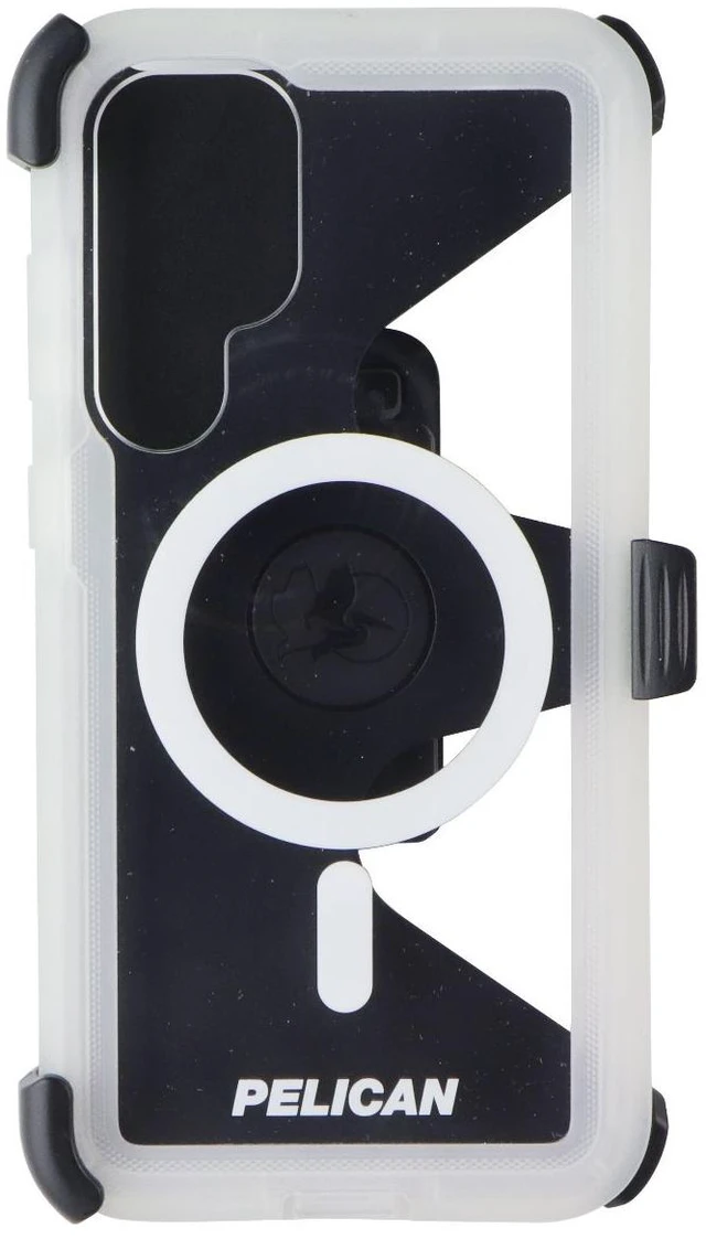Alt view image 3 of 5 - Pelican Voyager Magnetic Case + Holster for Samsung Galaxy S25+ (Plus) - Clear