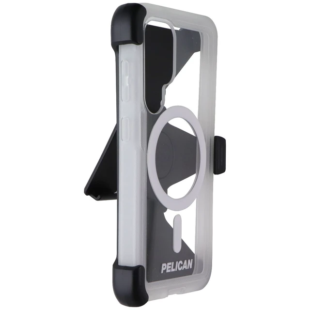 Alt view image 2 of 5 - Pelican Voyager Magnetic Case + Holster for Samsung Galaxy S25 - Clear