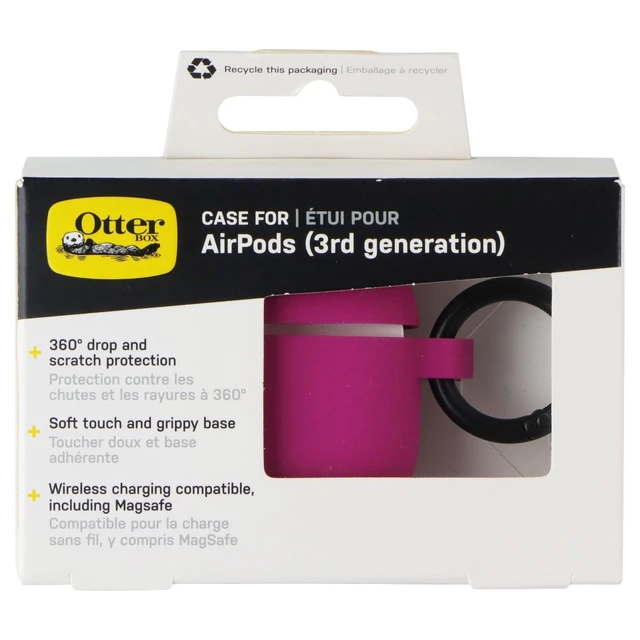 Main image of OtterBox Soft Touch Case with Carabiner for Apple AirPods (3rd Gen) - Pink