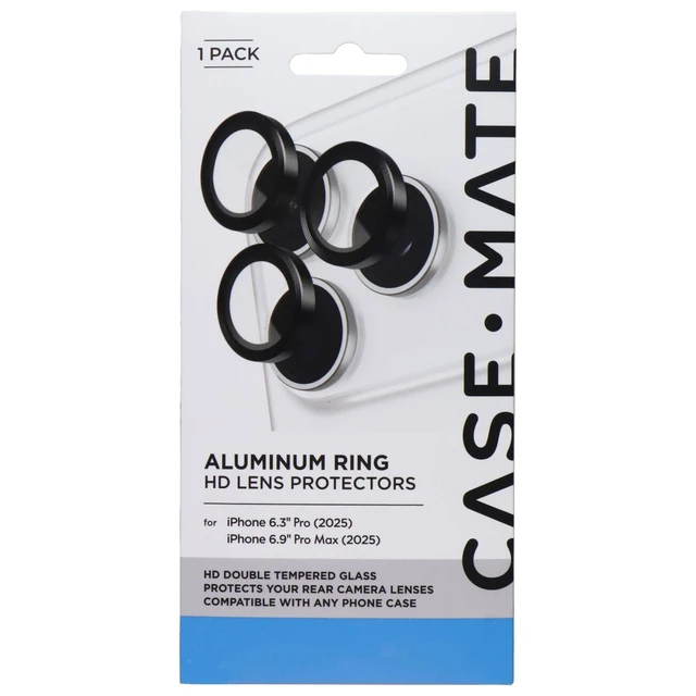 Main image of Case-Mate Aluminum HD Lens Protectors for Apple iPhone 17 Pro/Pro Max - Black