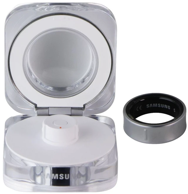Alt view image 2 of 7 - Samsung Galaxy Ring - Ai Bluetooth Smart Ring - Titanium Silver (Size 5) SM-Q505