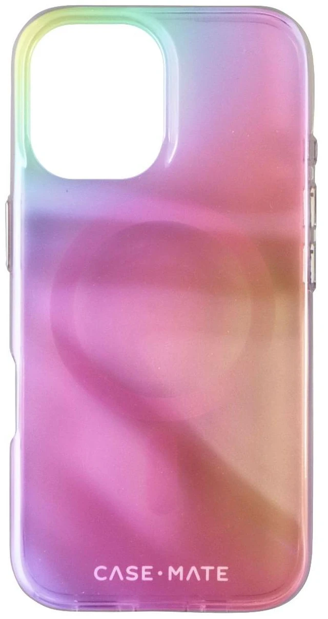Alt view image 2 of 3 - Case-Mate Case for MagSafe for Apple iPhone 16 - Peach Iridescent