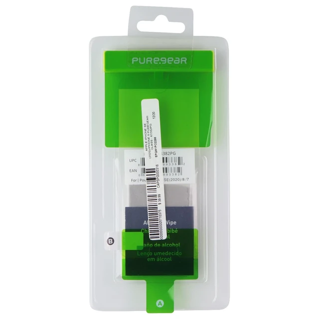Main image of PureGear Steel 360 Tempered Glass Screen Protector for Apple iPhone SE - BULK