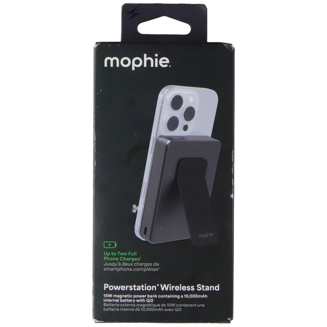 Alt view image 6 of 7 - Mophie Wireless 10,000mAh Powerstation - Power Bank with Stand - Black