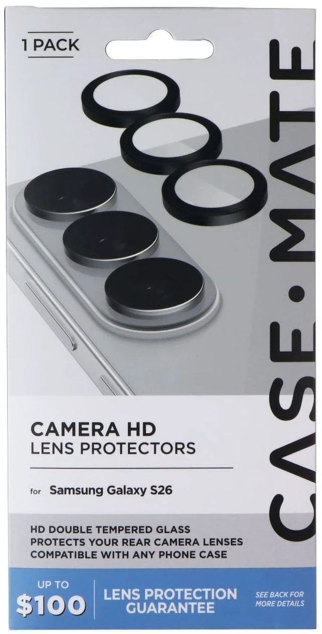 Main image of Case-Mate Camera HD Lens Protectors for Samsung Galaxy S26 - Black