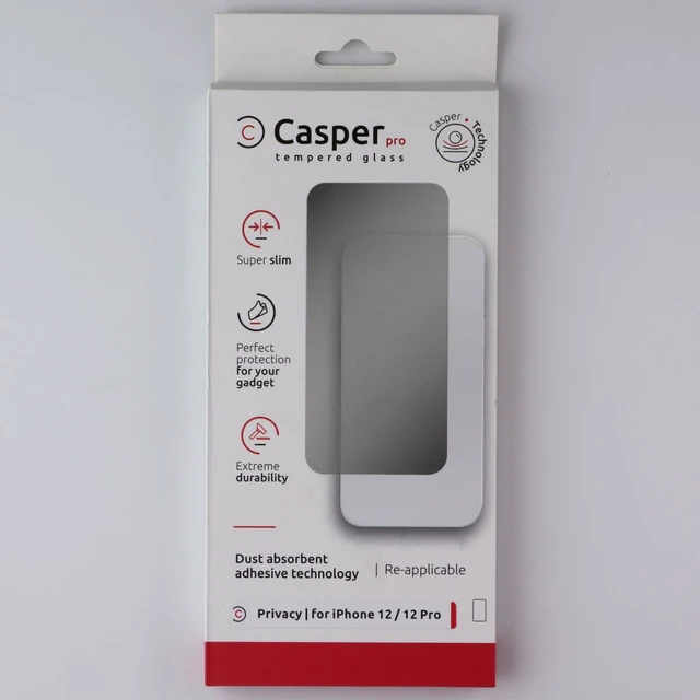 Main image of Casper Pro Tempered Glass for Apple iPhone 12 and 12 Pro - PRIVACY