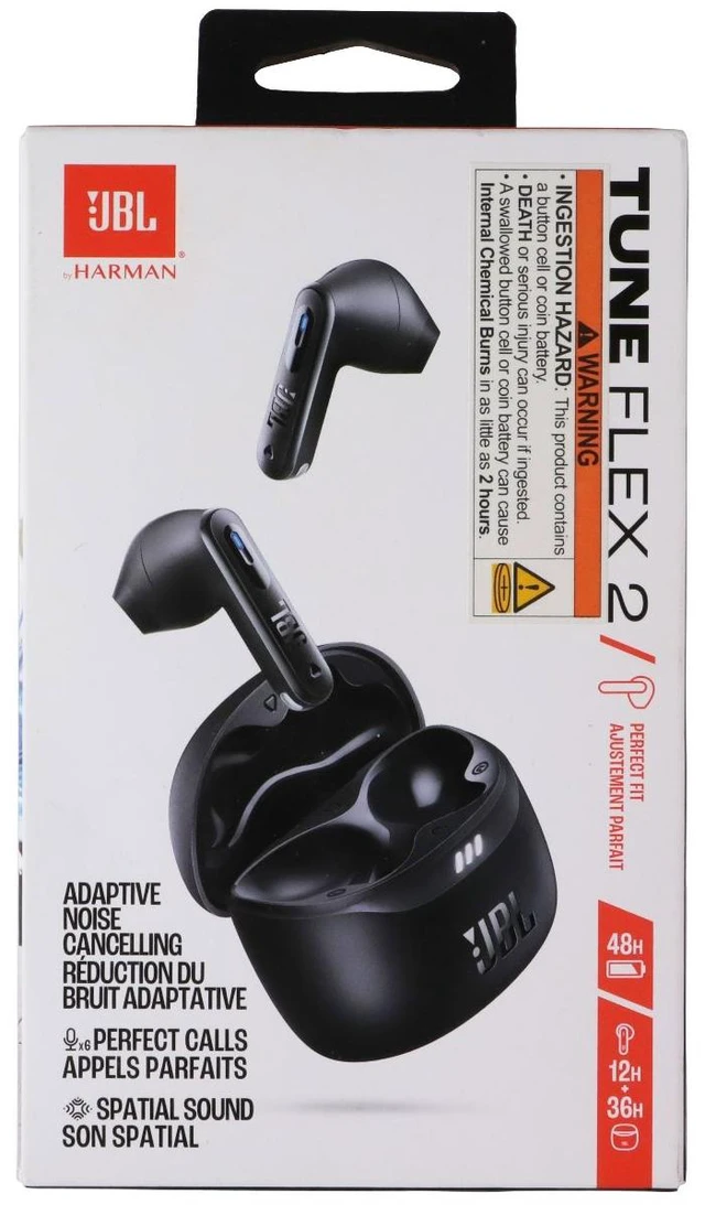 Alt view image 19 of 19 - JBL TFLEX2BLK Tune Flex 2 True Wireless Noise Cancelling Earbuds - Black