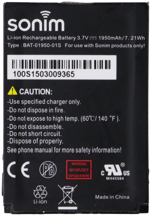 Alt view image 2 of 4 - Replacement Li-ion 1950mAh Battery (BAT-01950-01S) for BlackBerry Smartphones