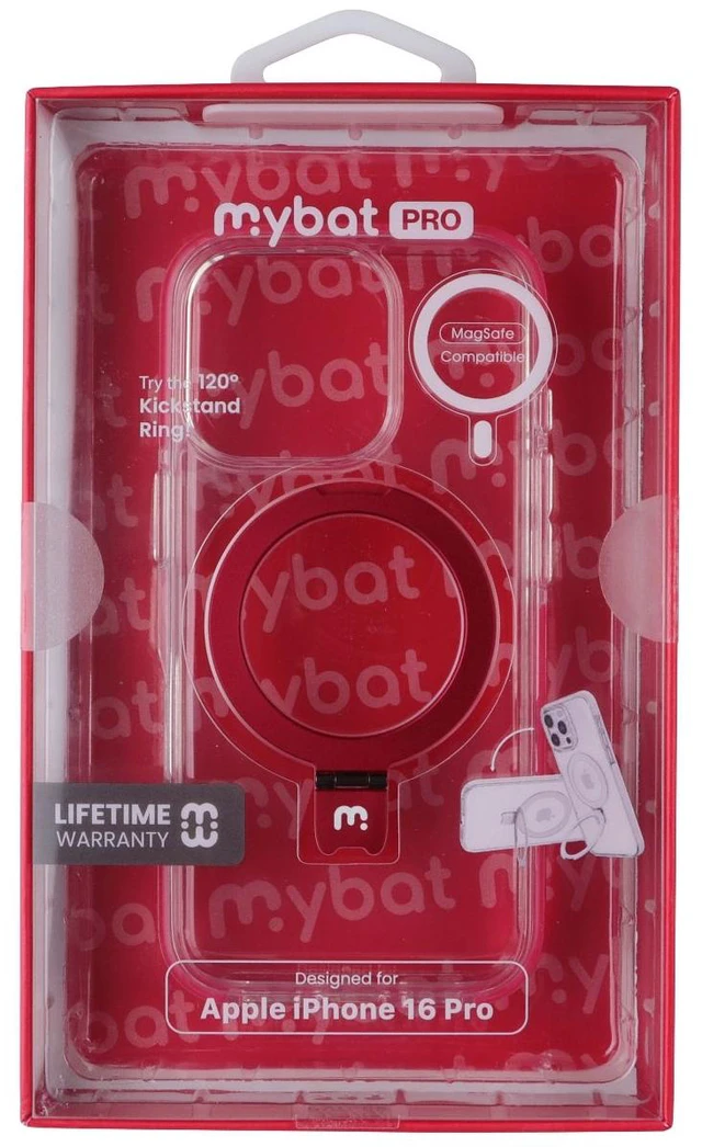 Main image of MyBat Pro Lure Series Kickstand Case for MagSafe for Apple iPhone 16 Pro - Red