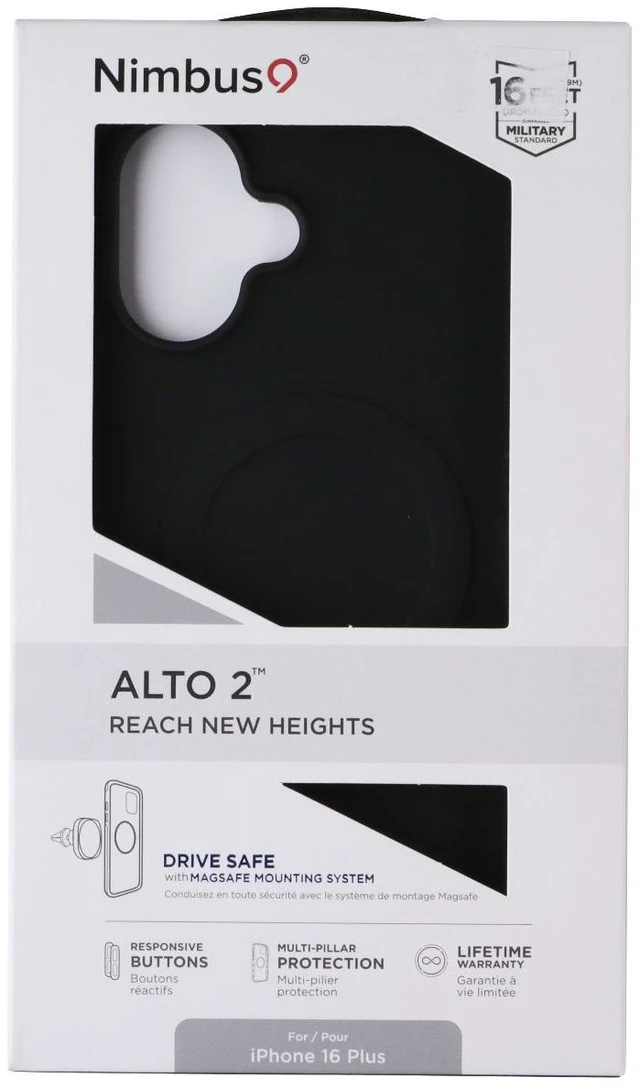 Main image of Nimbus9 Alto 2 Series Case for MagSafe for Apple iPhone 16 Plus - Black