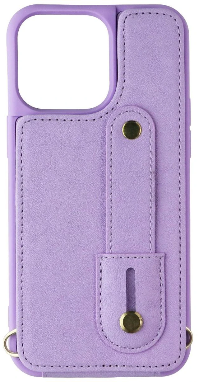 Alt view image 3 of 6 - MyBat Pro Clutch Series Crossbody Wallet Case for iPhone 15 Pro Max - Purple