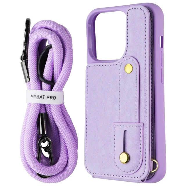 Main image of MyBat Pro Clutch Crossbody Wallet Case for Apple iPhone 15 Pro - Purple