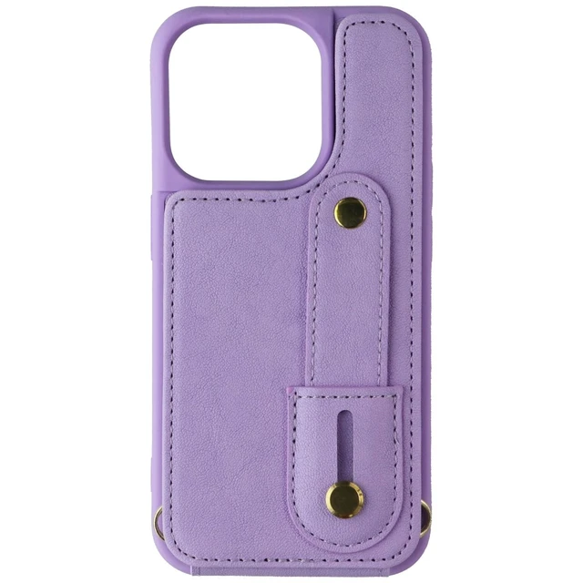 Alt view image 3 of 6 - MyBat Pro Clutch Crossbody Wallet Case for Apple iPhone 15 Pro - Purple