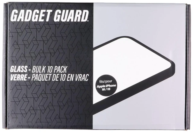 Main image of Gadget Guard Glass Series Screen Protector for Apple iPhone 16/15 - Bulk 10 Pack