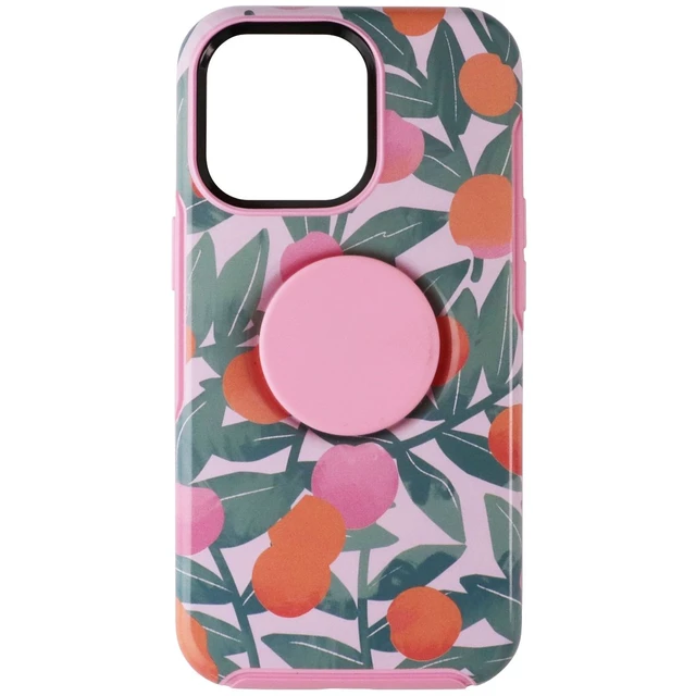 Alt view image 2 of 3 - OtterBox Otter + Pop Symmetry Series Case for Apple iPhone 13 Pro - Stay Peachy