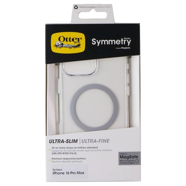 Alt view image 2 of 7 - OtterBox Protection + Power Kit for MagSafe for iPhone 16 Pro Max - Clear/White