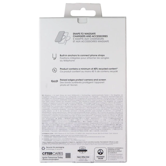 Alt view image 3 of 7 - OtterBox Protection + Power Kit for MagSafe for iPhone 16 Pro Max - Clear/White