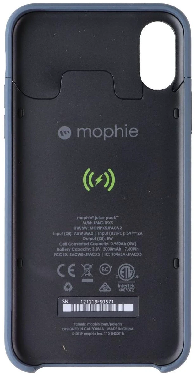 Alt view image 3 of 3 - Mophie Juice Pack Access 2,000 mAh Battery Case for Apple iPhone Xs/X - Stone
