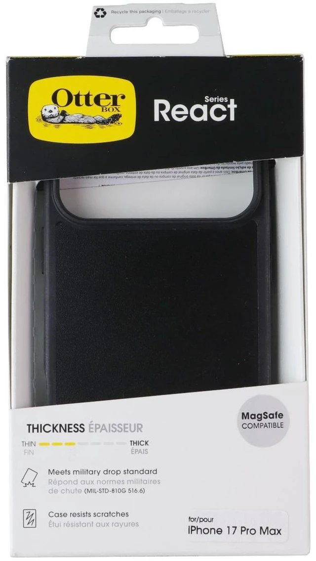 Main image of OtterBox React MagSafe Case for Apple iPhone 18 Pro Max and 17 Pro Max - Black