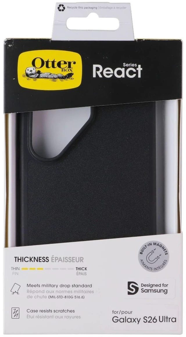 Main image of OtterBox React Series Magnetic Case for Samsung Galaxy S26 Ultra - Black