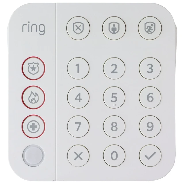 Alt view image 2 of 3 - Ring Alarm Z-Wave S2 (2nd Gen) Mountable Wireless Keypad - White (5AT2S7)